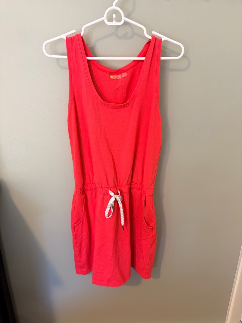 Zella Coral Sleeveless Drawstring Athleisure Dress